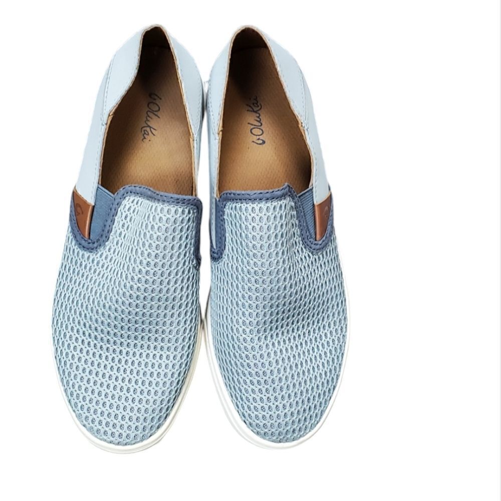 Olukai Bluish Gray Pehuea Slide on Sneakers
